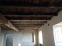 sabbiatura soffitto legno